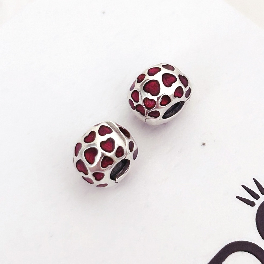 PANDORA Hearts Round Clip Charms (2 charms in one box)
